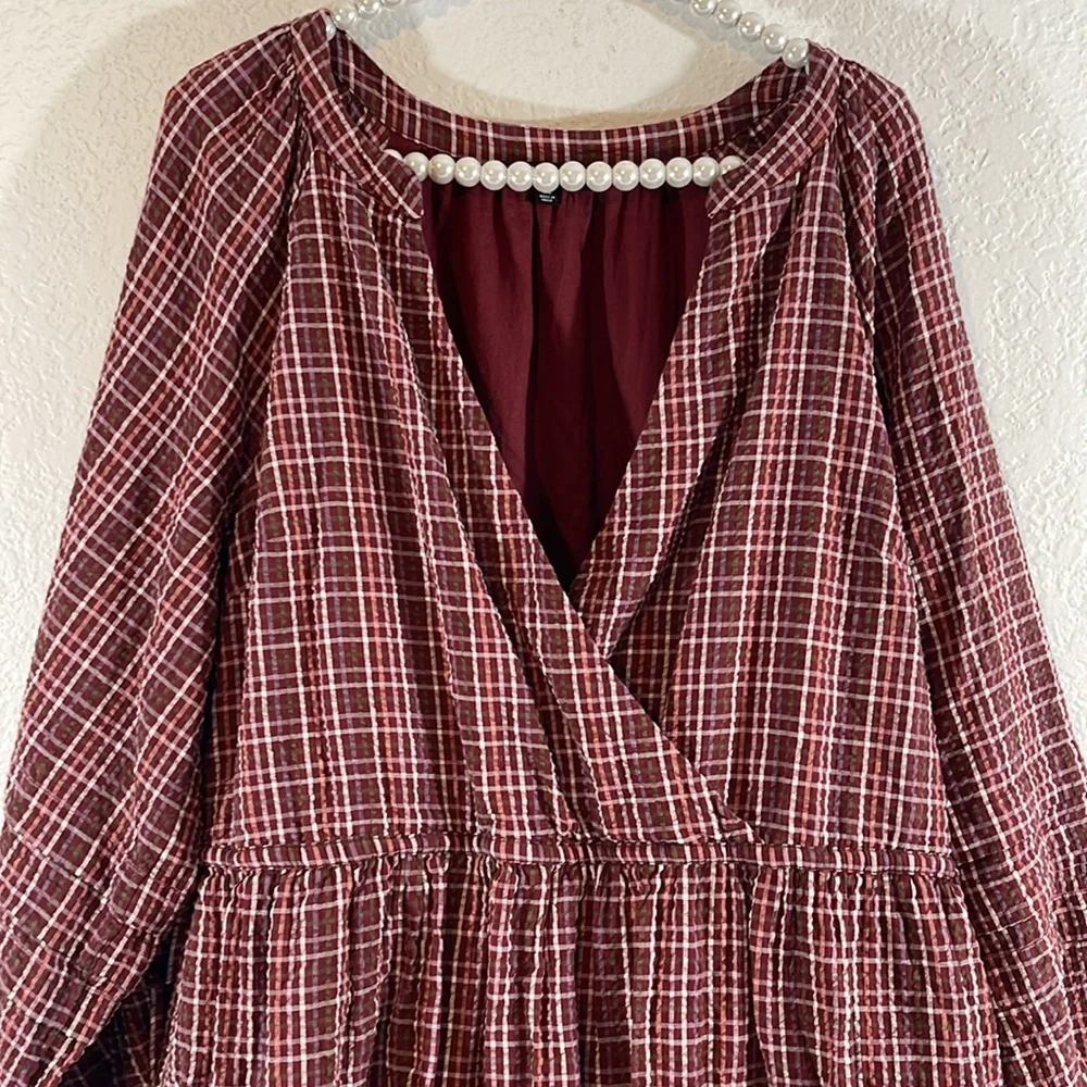 MADEWELL Seersucker Wrap Mini Dress Size XL - Picture 5 of 15